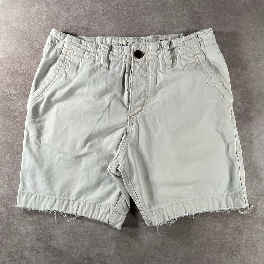 Abercrombie & Fitch Men’s 31 Chino Shorts Tan Button Fly Surf Beach Shorts